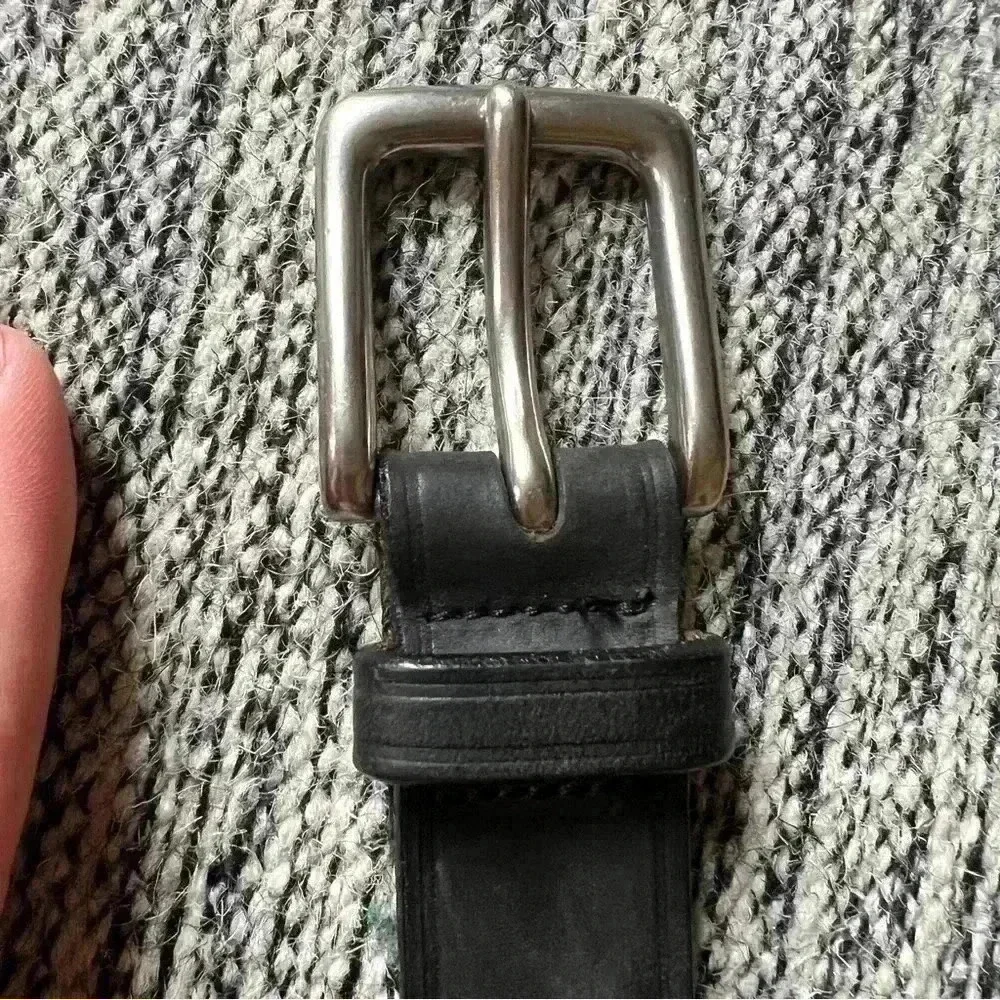 Vtg Unisex Gap Western Buffalo Coin Italian Leather Belt Size 32 - Made In USA